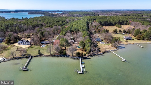 7705 Quaker Neck Rd, Bozman, MD 21612 - aerial view of a heavily wooded area and a nearby body of water