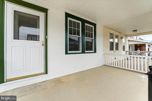 view of patio with a porch