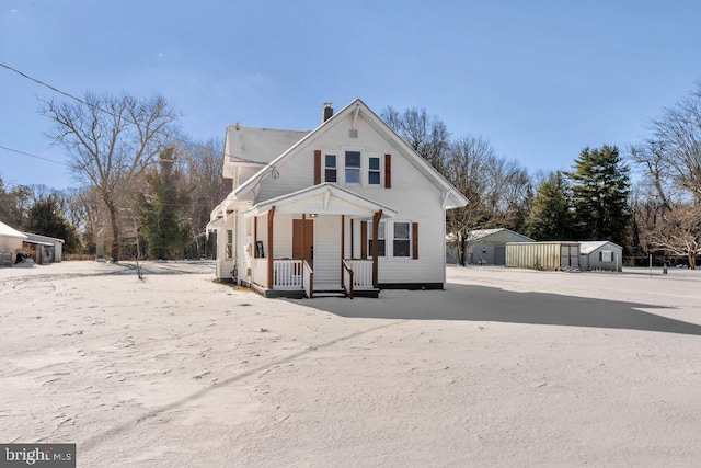 view of front of house featuring covered porch