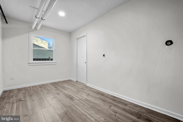 empty room featuring light hardwood / wood-style flooring