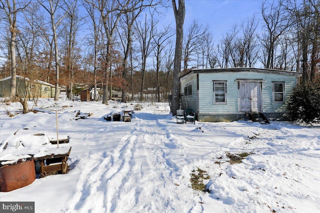 view of snowy yard