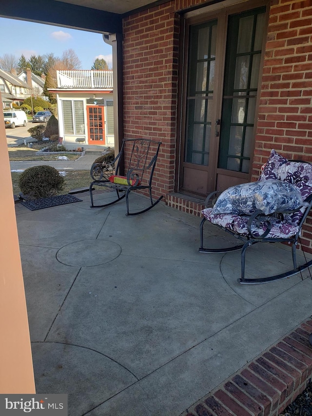 view of patio with french doors