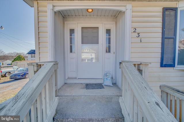 view of entrance to property