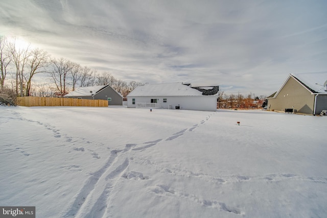 view of snowy yard