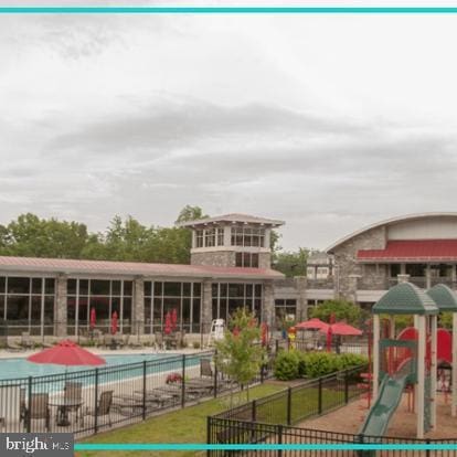 exterior space featuring a playground