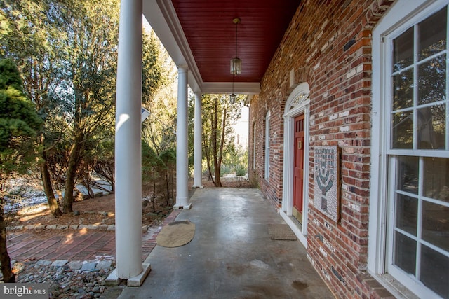 view of patio / terrace with a porch