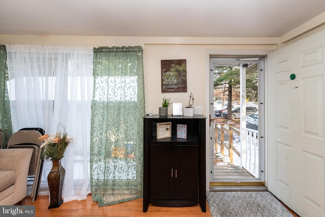 862 Bay Ave, Toms River, NJ 08753 - doorway to outside featuring hardwood / wood-style floors