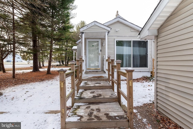 862 Bay Ave, Toms River, NJ 08753 - view of snow covered property entrance