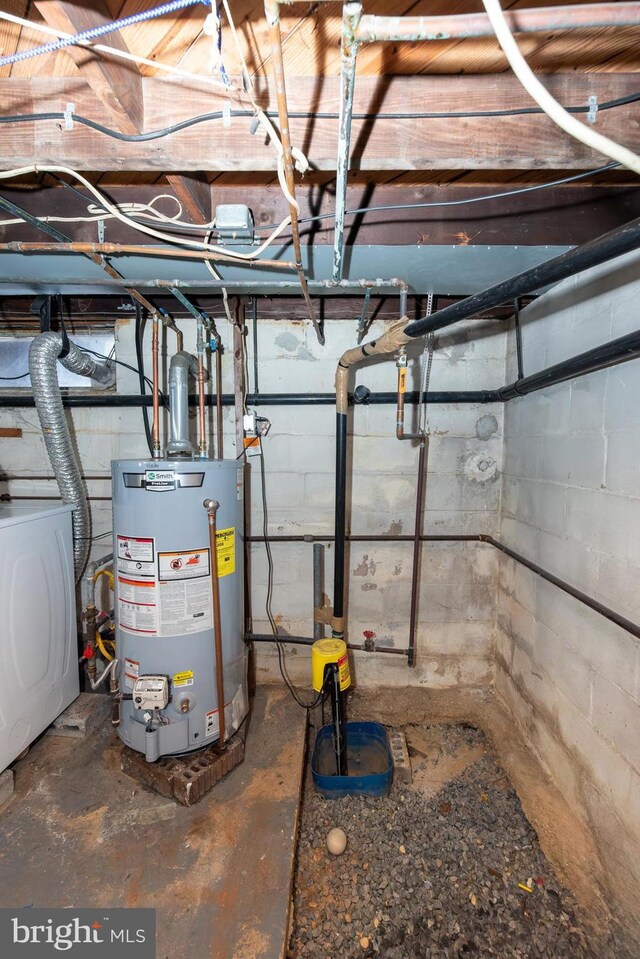 862 Bay Ave, Toms River, NJ 08753 - utility room featuring washer / dryer and water heater
