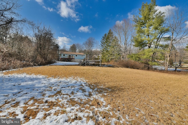 view of snowy yard