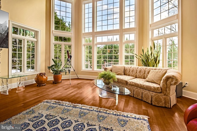 view of sunroom