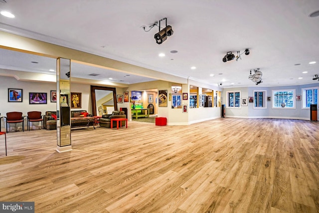 interior space with light wood-type flooring