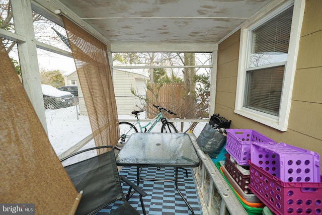 view of sunroom / solarium