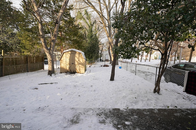 view of snowy yard