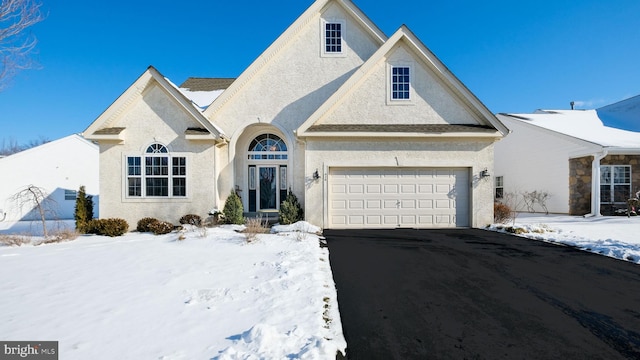 view of front facade with a garage