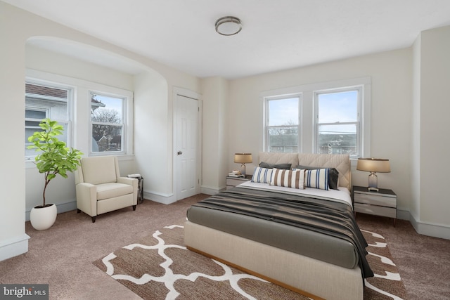 view of carpeted bedroom