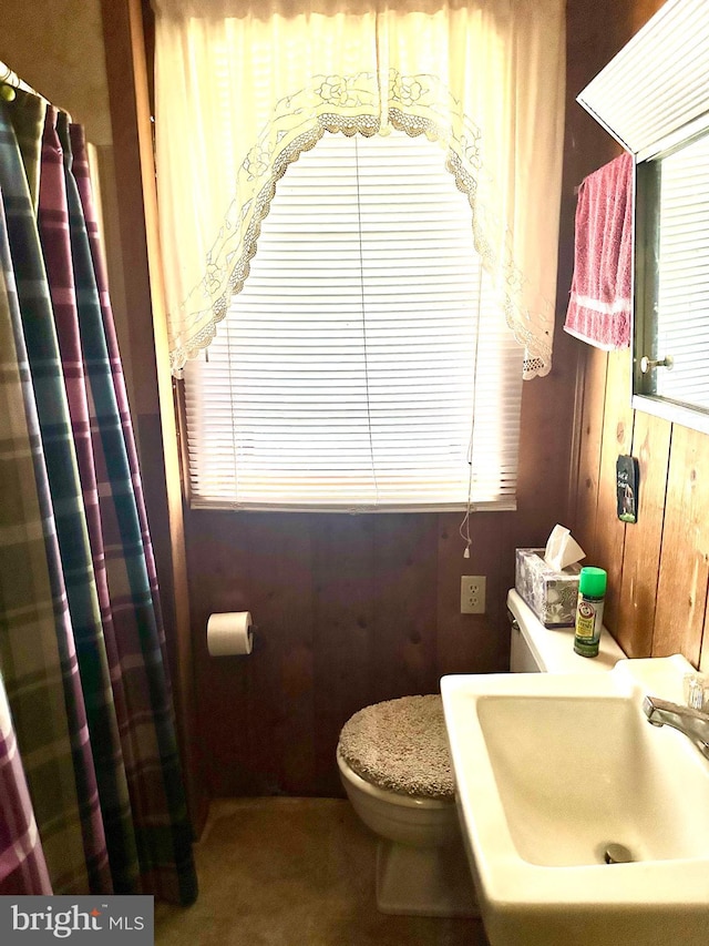 bathroom featuring sink and toilet