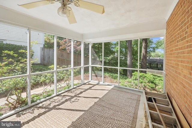1113 Cameron Rd, Alexandria, VA 22308 - unfurnished sunroom featuring ceiling fan