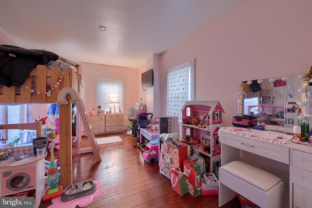 bedroom featuring wood-type flooring