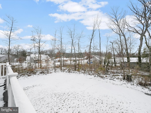 view of snowy yard