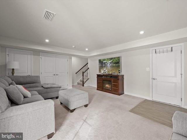 view of carpeted living room