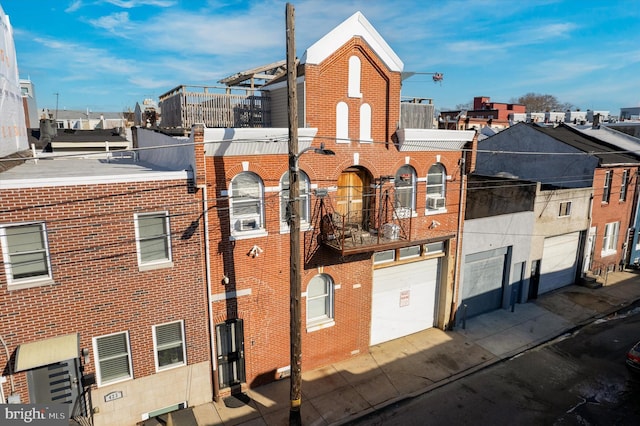 view of property featuring a garage