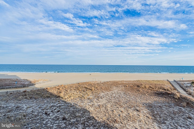 water view with a view of the beach