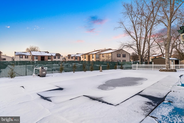 view of snowy yard