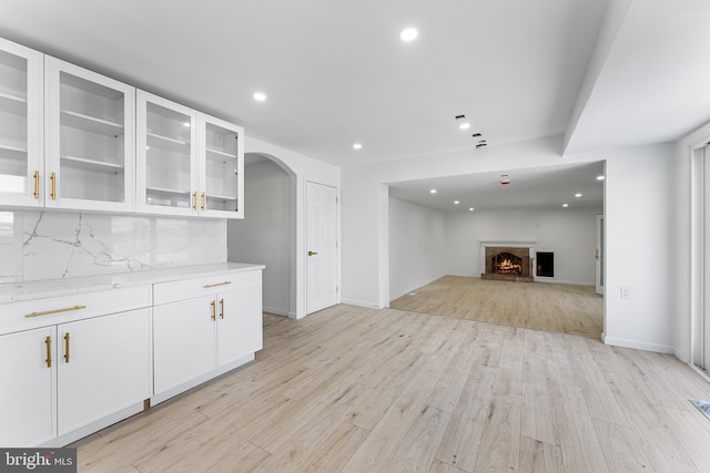 interior space with light wood-type flooring