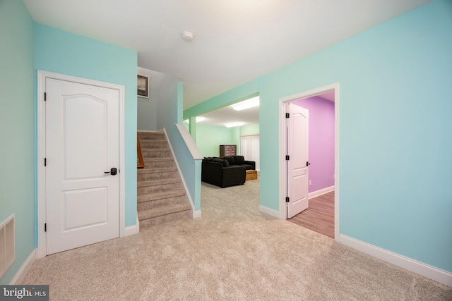 interior space with carpet floors