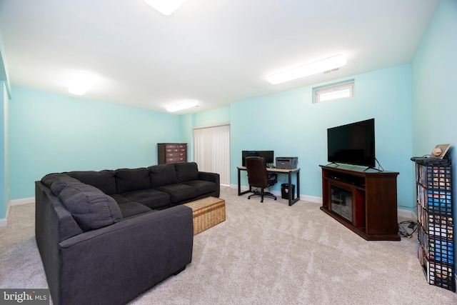 view of carpeted living room