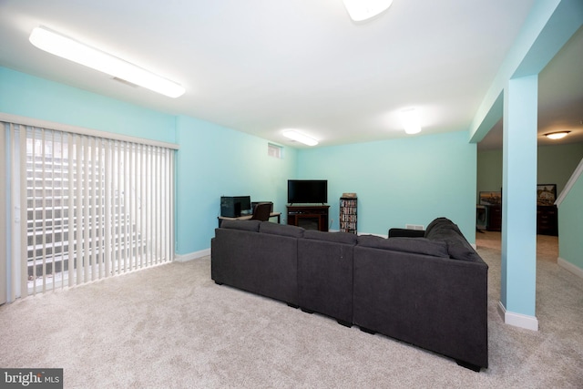 view of carpeted living room