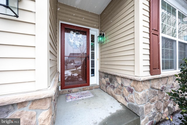 view of doorway to property