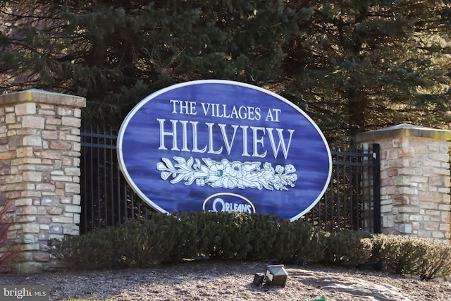 view of community sign