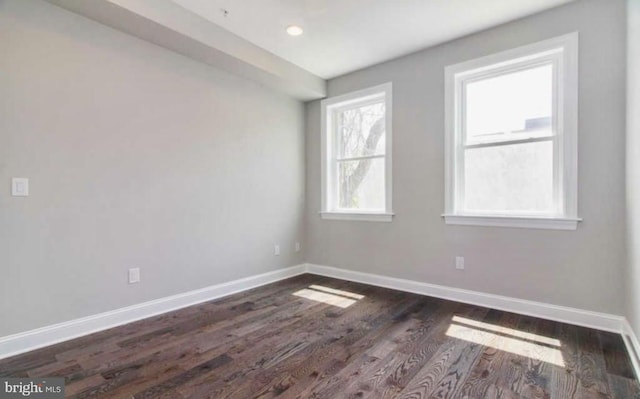 2312 Pierce St, Philadelphia, PA 19145 - spare room with dark wood-style flooring and recessed lighting