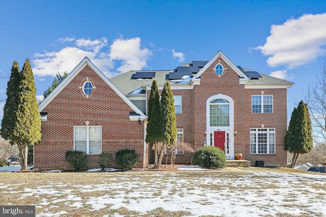 front of property with solar panels