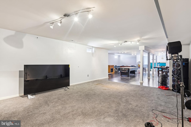 view of carpeted living room