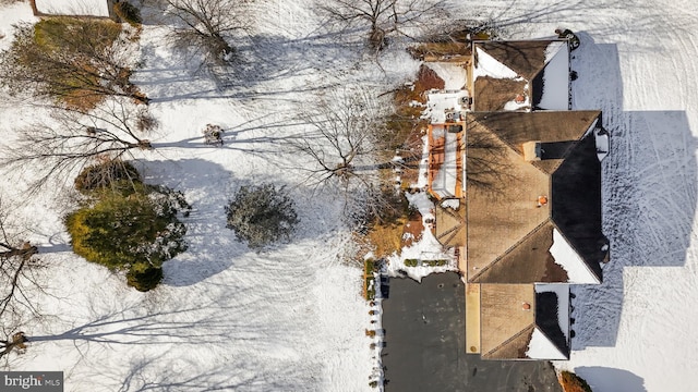 view of snowy aerial view