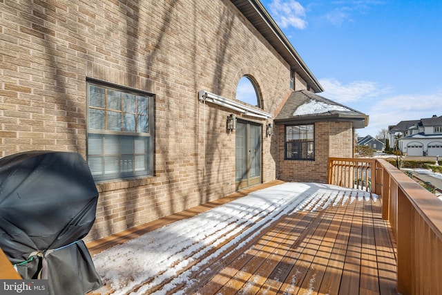 deck with grilling area