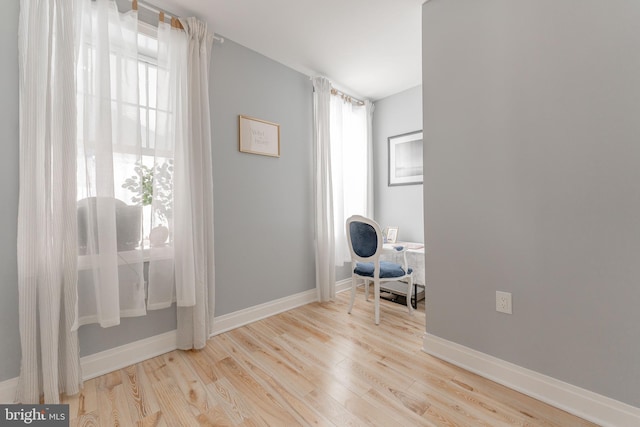 interior space with light wood-type flooring