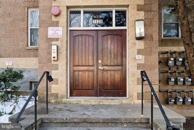 view of doorway to property