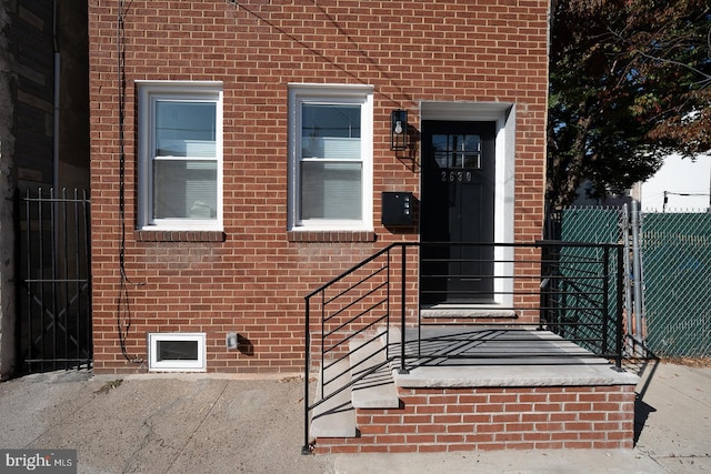 view of doorway to property