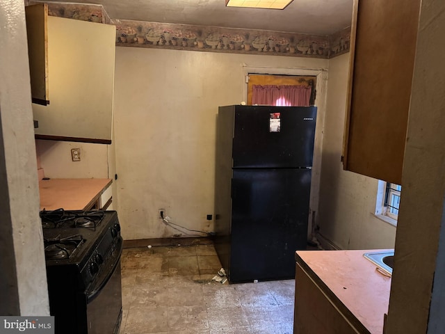 kitchen featuring black appliances