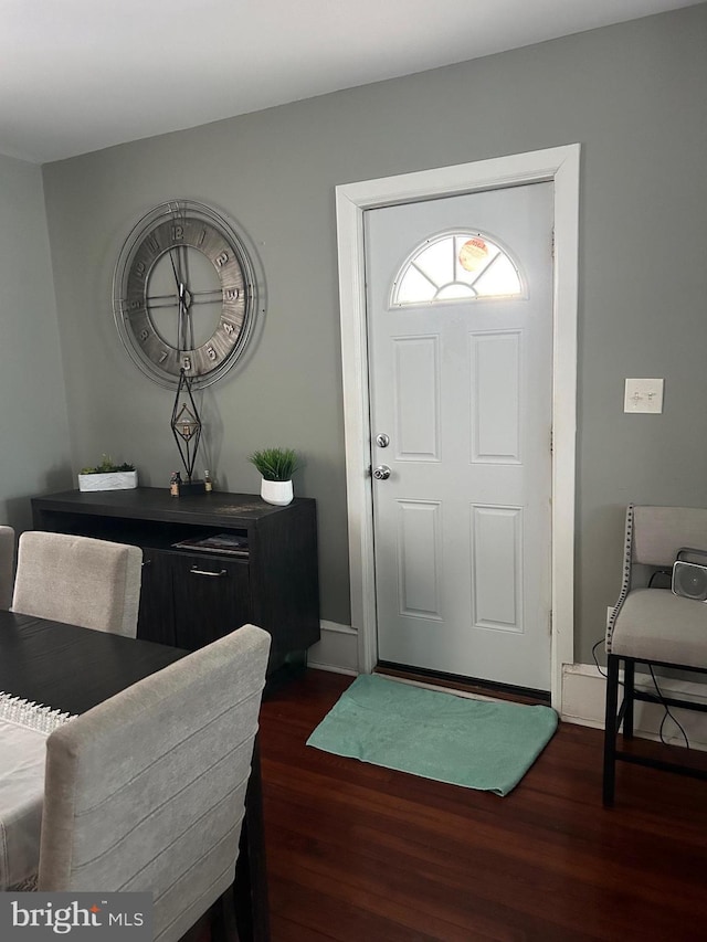 entryway featuring dark hardwood / wood-style floors