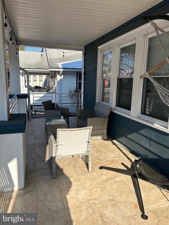 view of patio featuring an outdoor hangout area