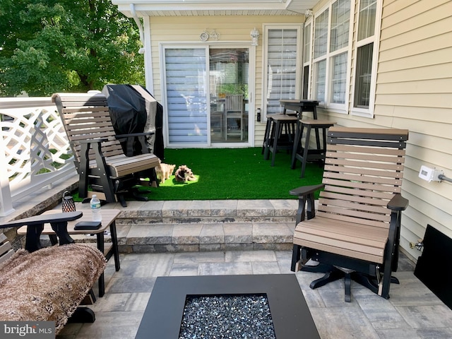 view of patio / terrace featuring area for grilling