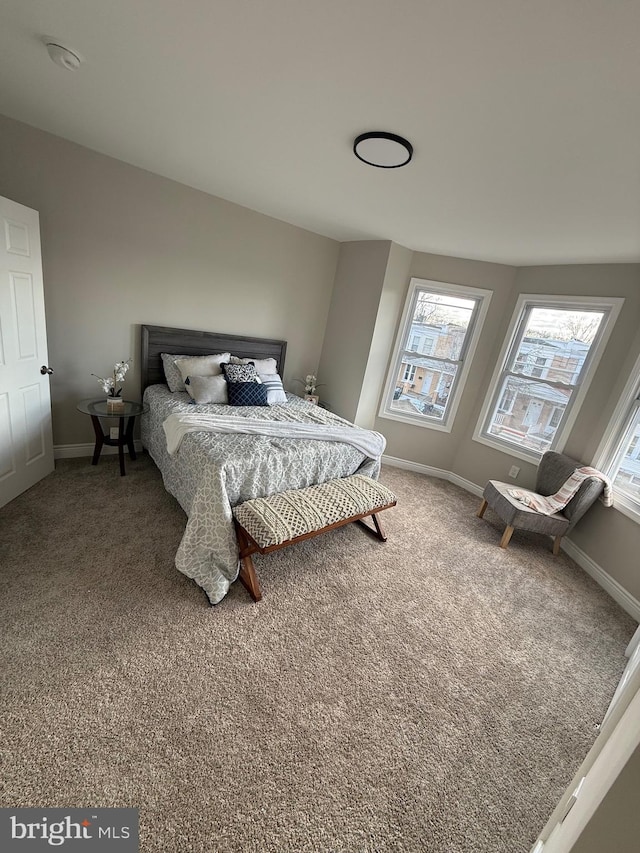 bedroom with carpet floors