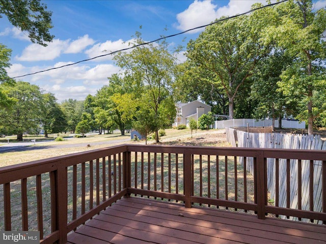 view of wooden deck