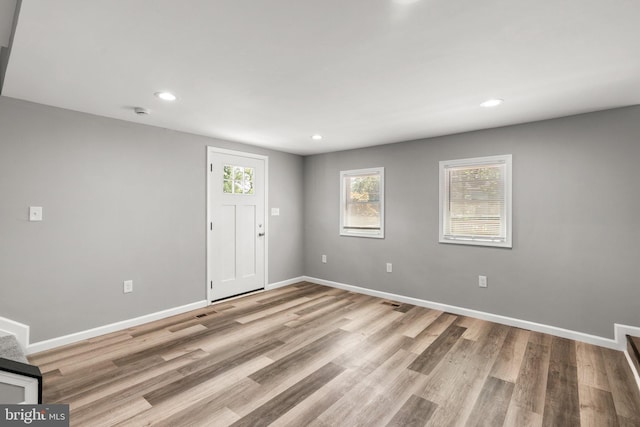 entryway featuring light hardwood / wood-style flooring