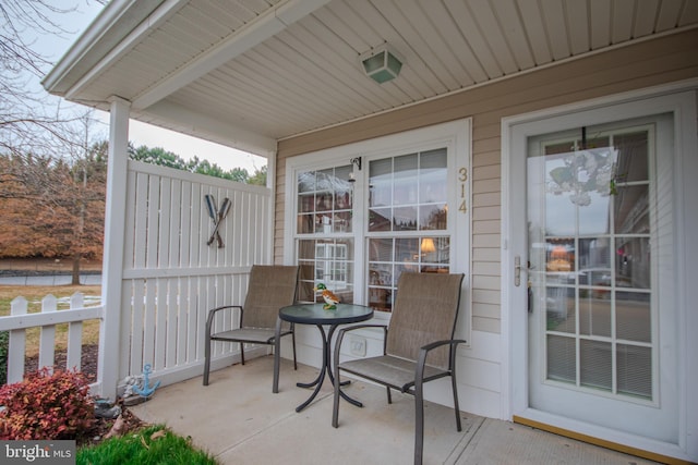 view of patio / terrace with covered porch